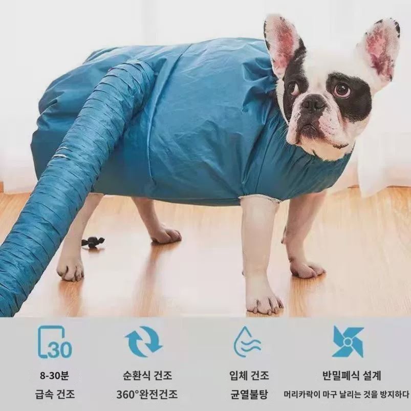 펫드라이룸 옷 강아지 드라이기 소형견 대형견 에어탱크 털 건조기 PM00 단일사이즈 S 2 5-10kg 아이 1개