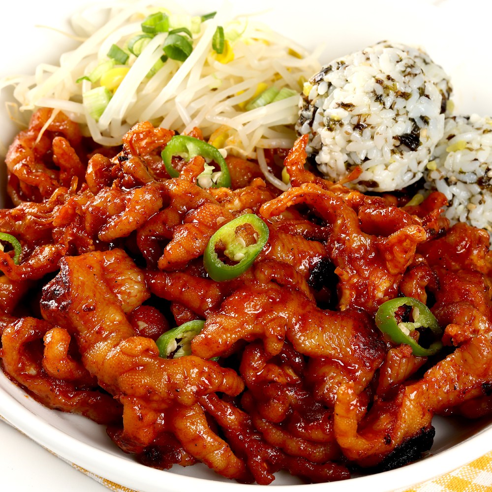 맛난꼬꼬 냉동 매콤 무뼈닭발 비가열 간편식 4개 500g