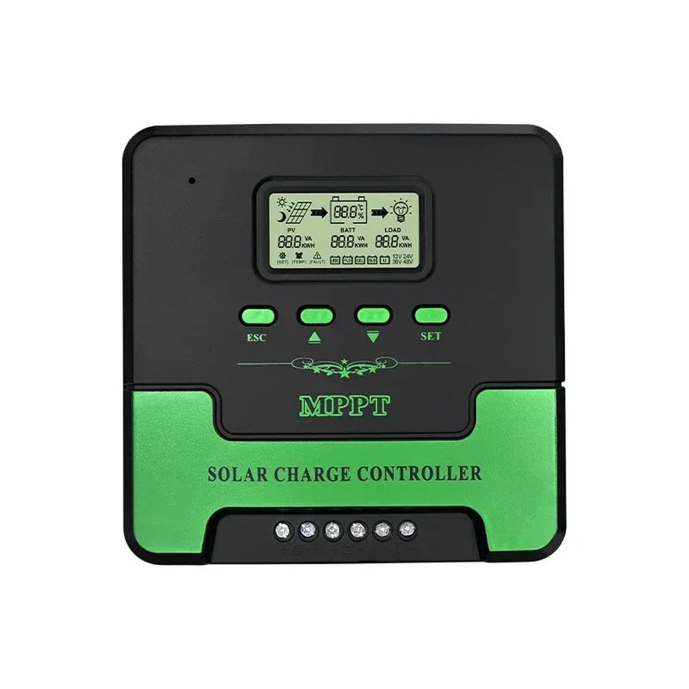 MPPT 태양열 충전 컨트롤러 12V 자동 WiFi 패널 레귤레이터 60A 듀얼 USB LCD 디스플레이