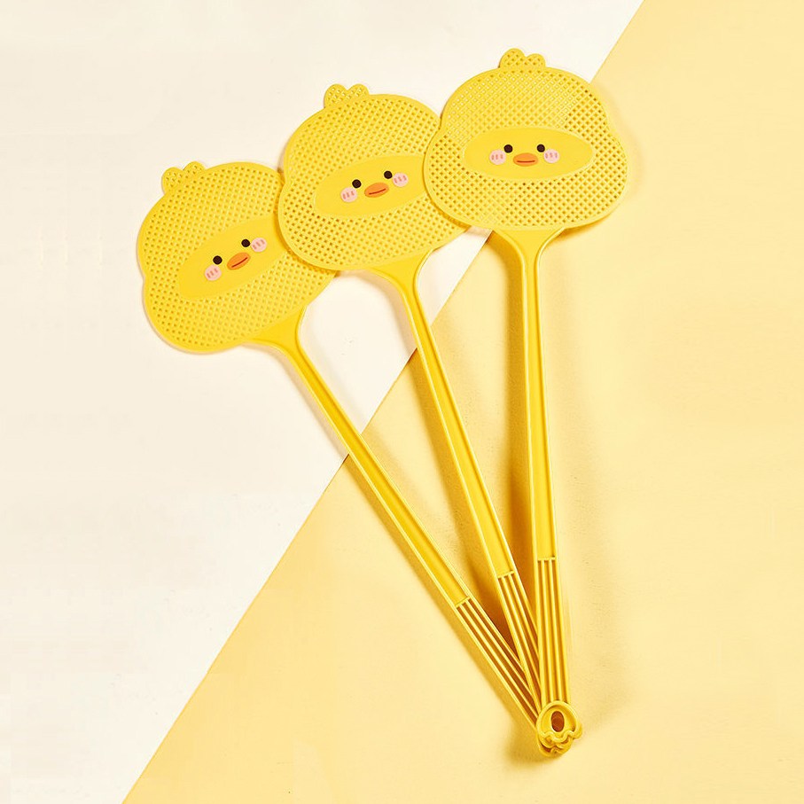 봄이온마켓 가볍고 큼직한 노랑병아리 파리채 모기채 5개