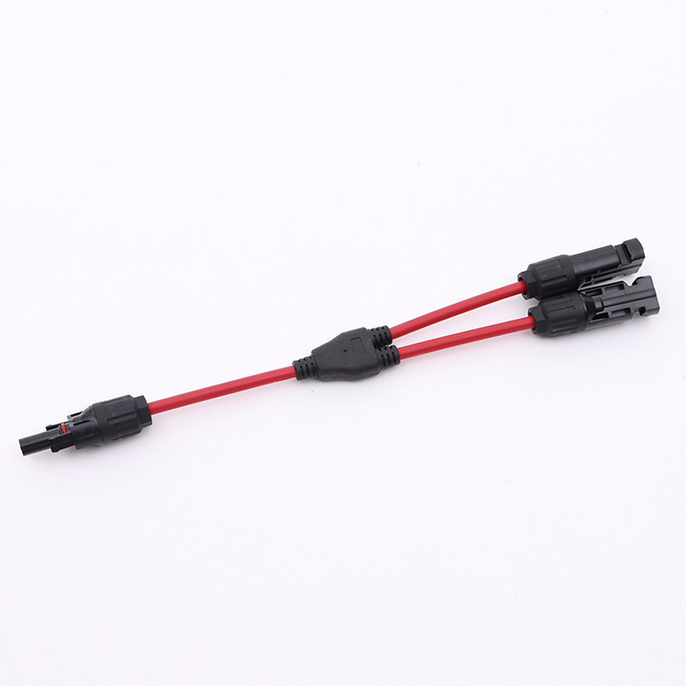 2 in 1 PV Y 태양광 병렬 커넥터 4mm2 태양광 케이블 광전지 시스템 - 플러그 커넥터 1000V