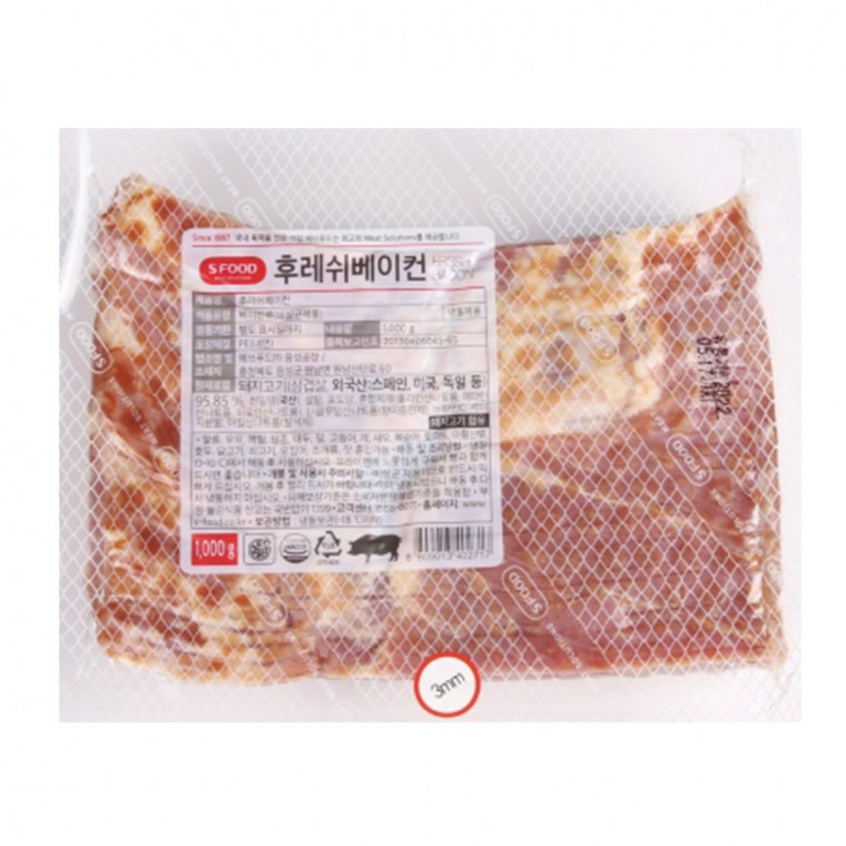 SFOOD 후레쉬 베이컨 냉동 1kg