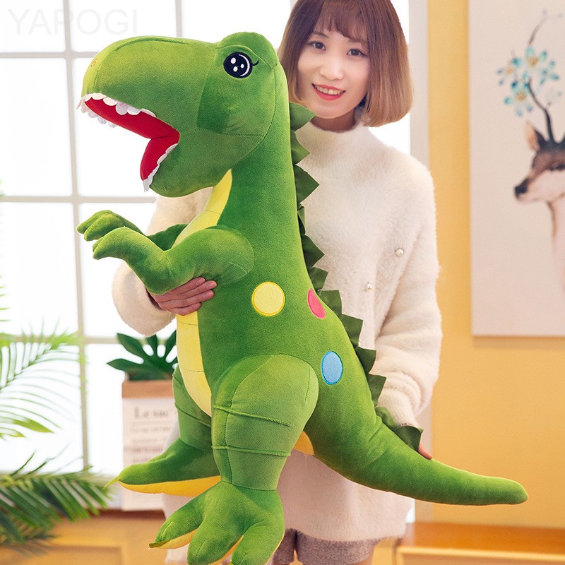 티라노사우루스 쿠션 라지 인형 소파 쿠션 그린