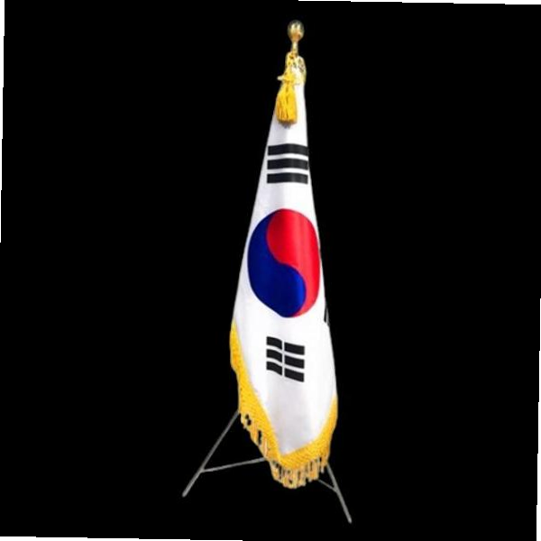 태극기 정기세트 본염 삼각대받침 1개