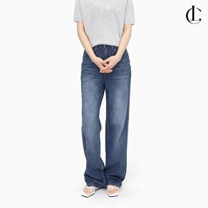 엘케이트 엘케이트 여자 청바지 와이드핏 연청 데님 데님팬츠 LIN062