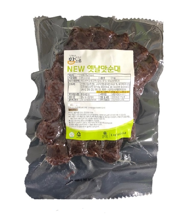도야지식품 맘으로 도야지 옛날맛순대 1kg 슬라이스 콜라겐케이싱