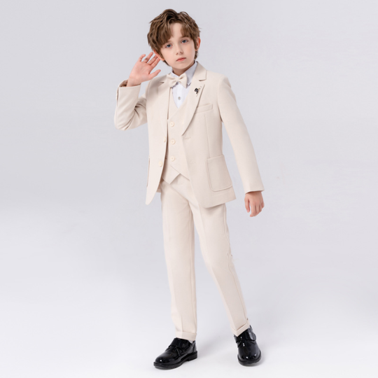오렌지다몸 남아용 댄디보이 커피브로치 나비타이 정장세트 100