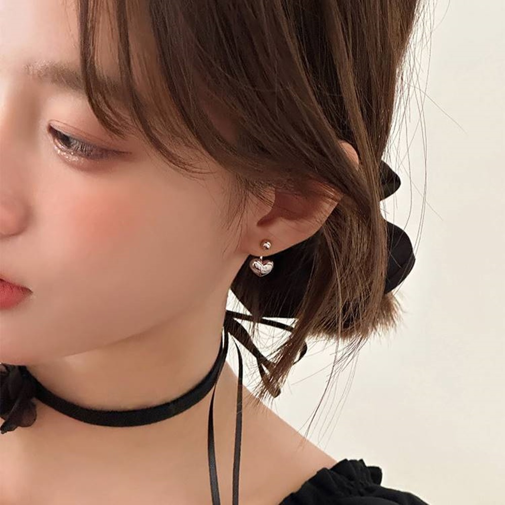 사랑의 하트 여성 귀걸이 s925침
