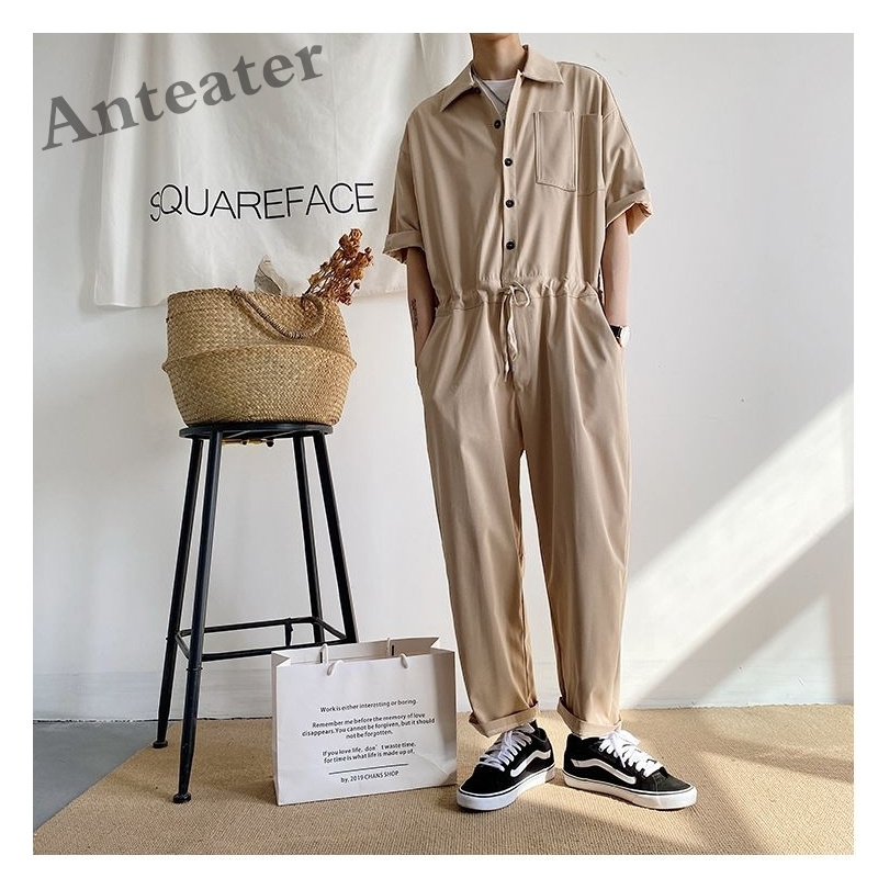 Anteater 남자 여름 멋쟁이 반팔 점프수트 캐주얼 xin 국방 215BX1