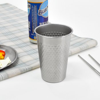 스텐304 무광 벌집 스테인리스 컵 카페 커피컵 맥주컵 캠핑 업소용 식당 단체 사무실 물컵