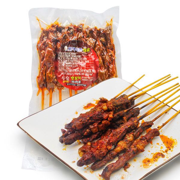 천미방 서가식품 양념 양꼬치 캠핑 꼬치 양고기 중국식품 120g 1개