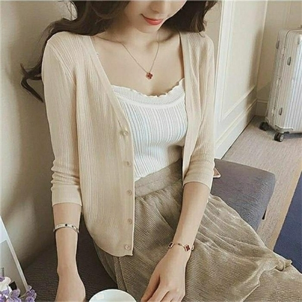 여름 가디건 볼레로 여성 슬림핏 크롭 카디건 sg-03
