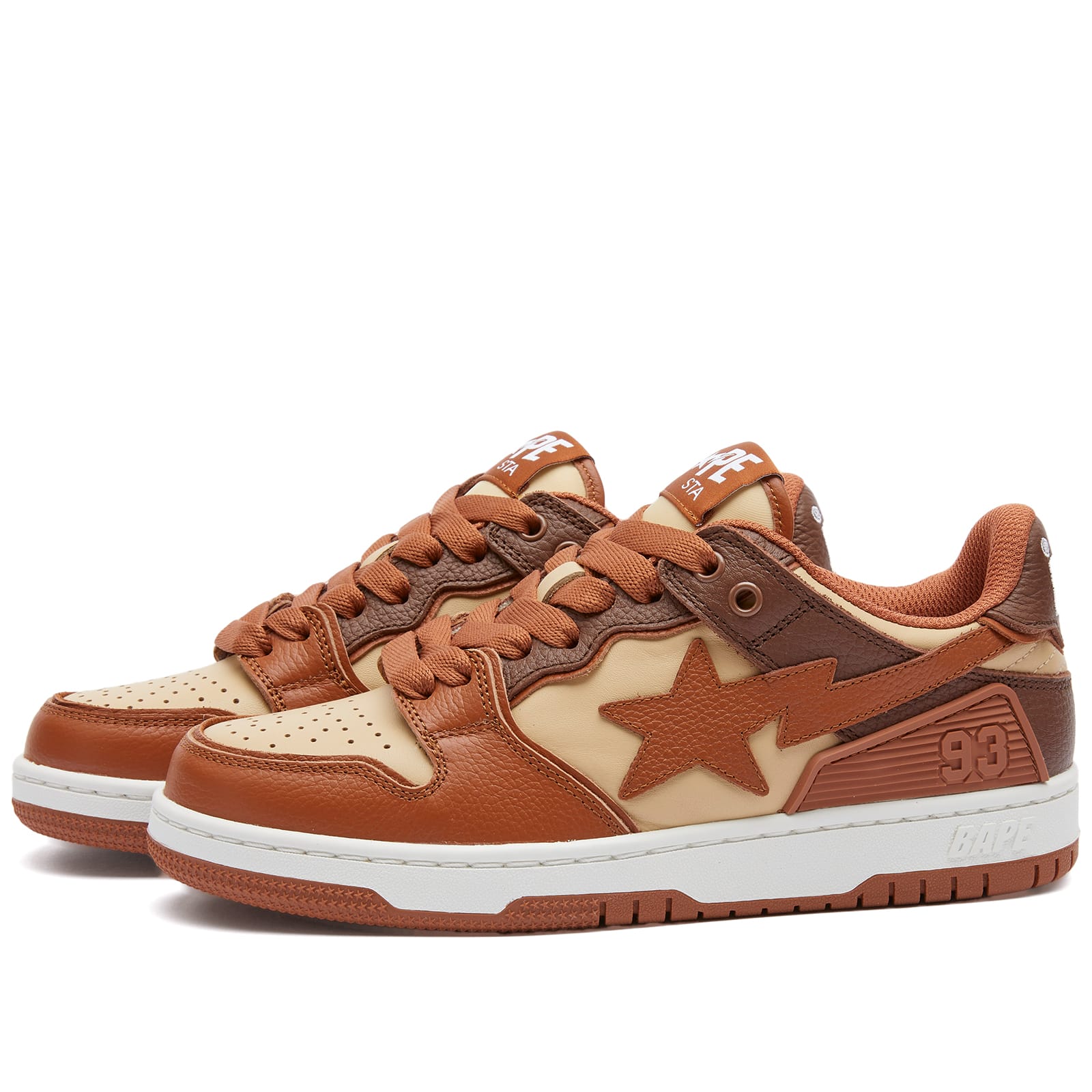 베이프 Bape 베싱 에이프 Sk8 Sta 5 스니커즈 BRN 42078889 여성 001FWJ802059I
