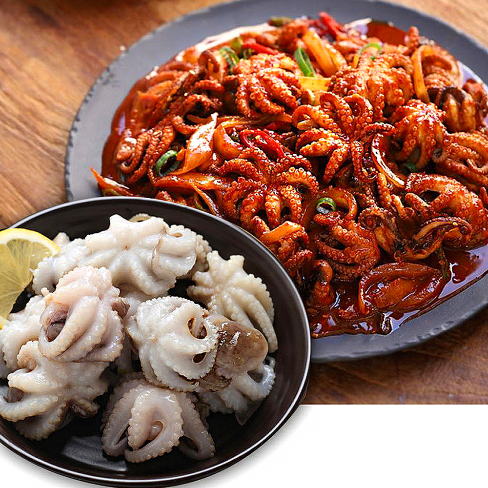 맛있는 양념 쭈꾸미 구이 볶음 간편한 밀키트 택배 혼술 캠핑 간편 음식 야식 500g