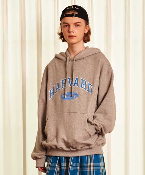 하버드 하버드 기모 SIGNATURE STITCH HOODIE C2HD00213GR
