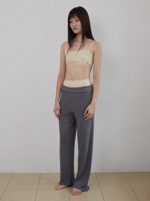 쥬키프 ENGLISH RIBBED TROUSER IN SILK COTTON