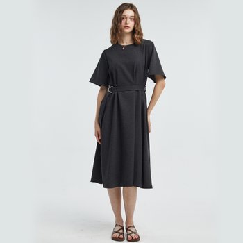 마나비스세븐 마나비스세븐 Linen Belt OnePiece Charcoal