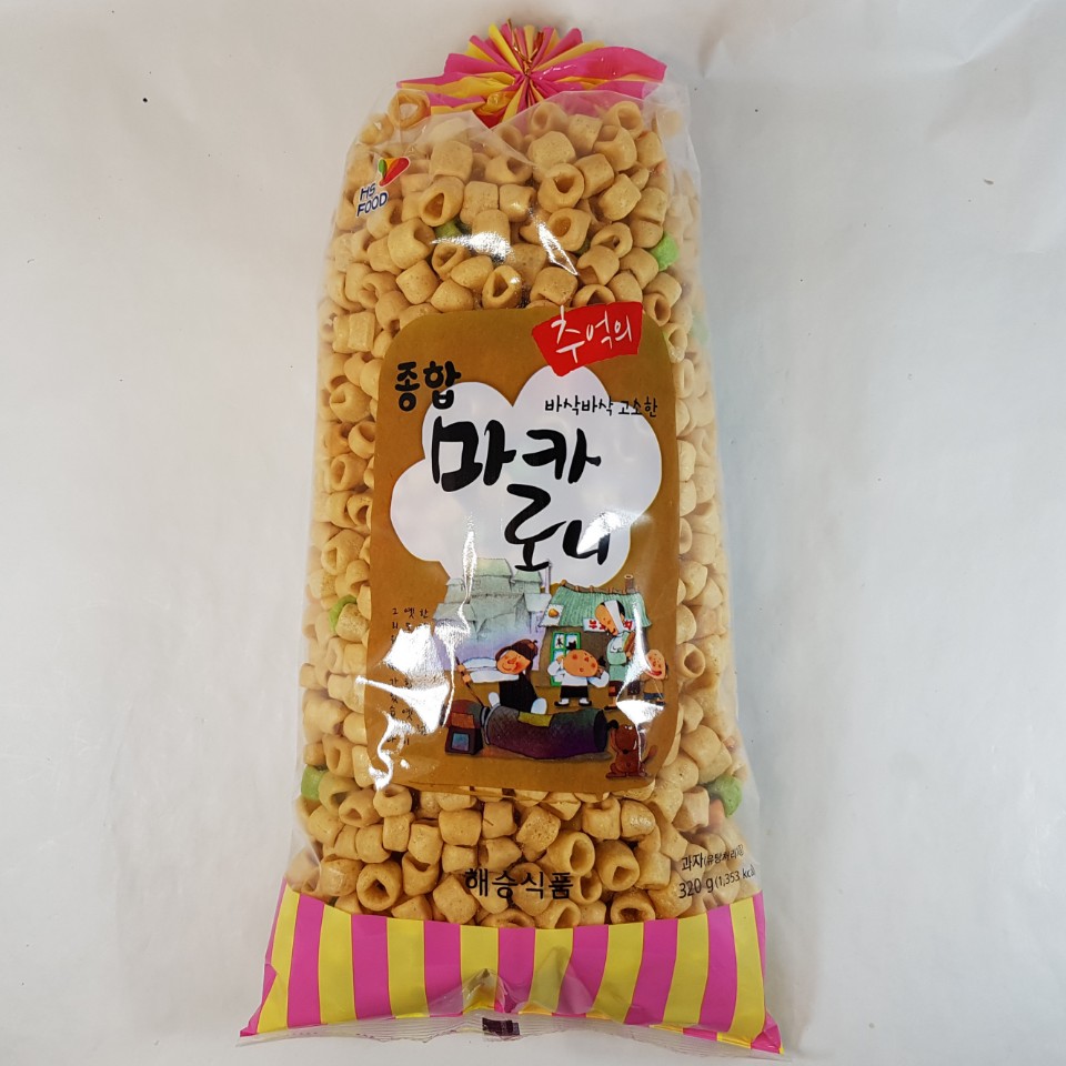 해승 종합마카로니 320g x 10봉 해승식품 맛사랑식품 전통과자 옛날과자