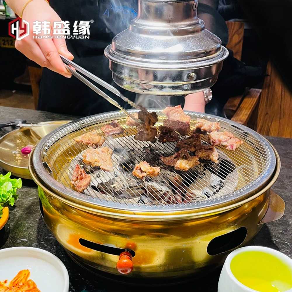 항아리 화로 업소용 삼겹살 숯불 로스타 그릴 고깃집 원형 바베큐 훈연