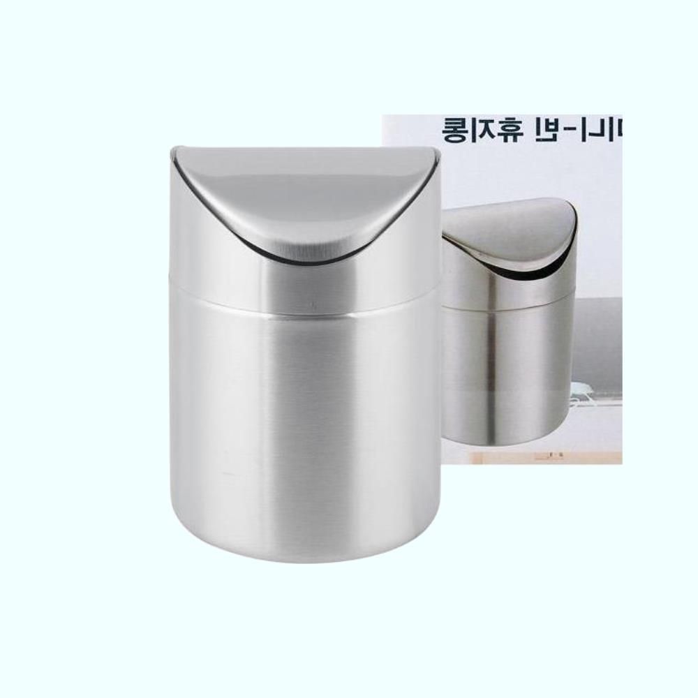 데스크 스텐 미니 원형 쓰레기통 화장실 휴지통