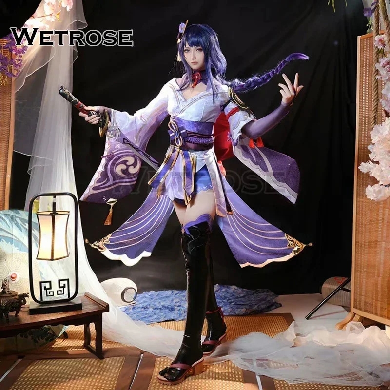 Wetrose재고 있음 라이덴쇼군 에이 Raiden Shogun Ei 2023 원신 코스프레 의상 Cosplay Costume