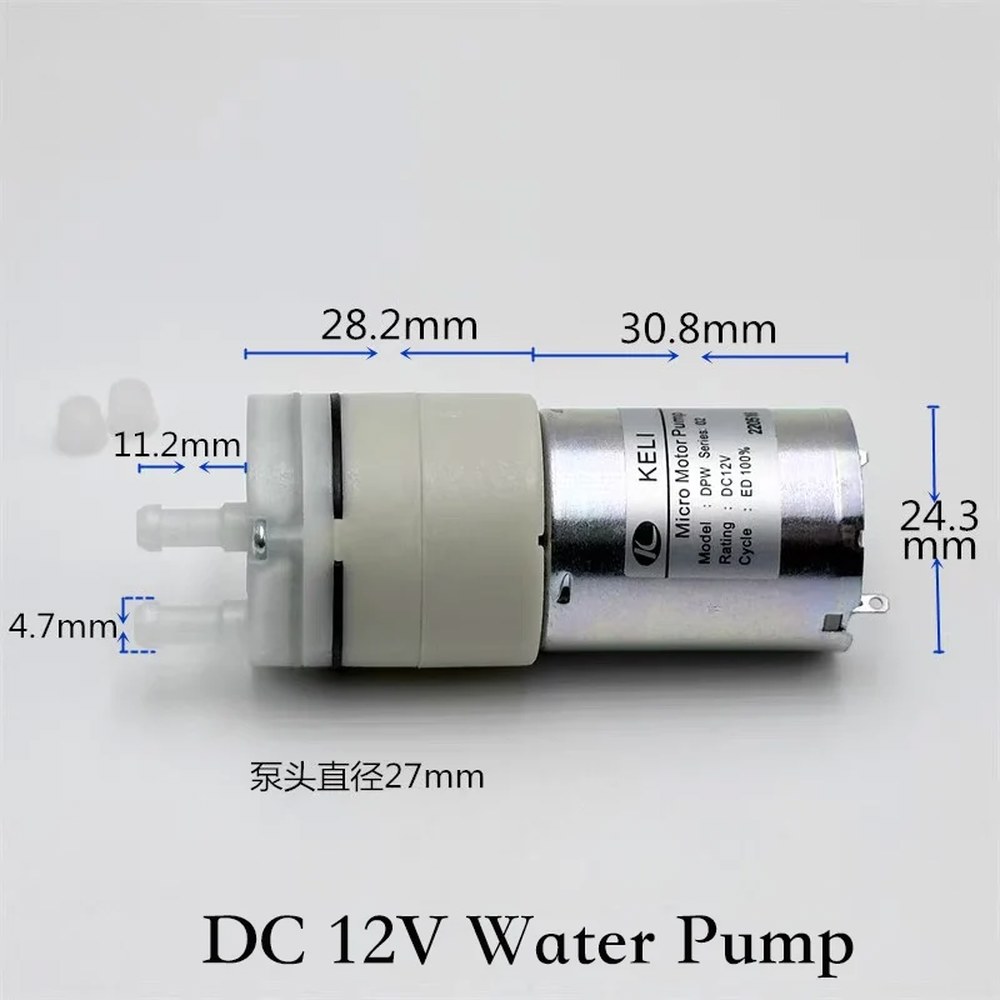 KELI DC 12V 마이크로 사일런트 370 모터 워터 펌프 가전 디스펜서 용 자체 프라이밍 다이어프램 DPW-02