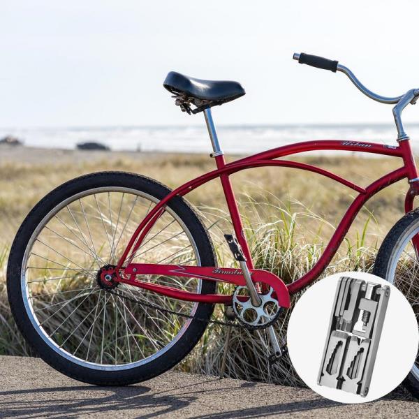 자전거 멀티 툴 도구 키트 접이식 스테인레스 스틸 MTB 멀티 툴 All-in-1bicycle 도구 인체 공학적 경량