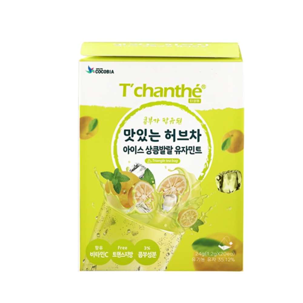 티샹떼 티샹떼 54 맛있는 허브차 아이스 상큼발랄 유자민트 삼각망 20티백 3개 20개입 1 2g
