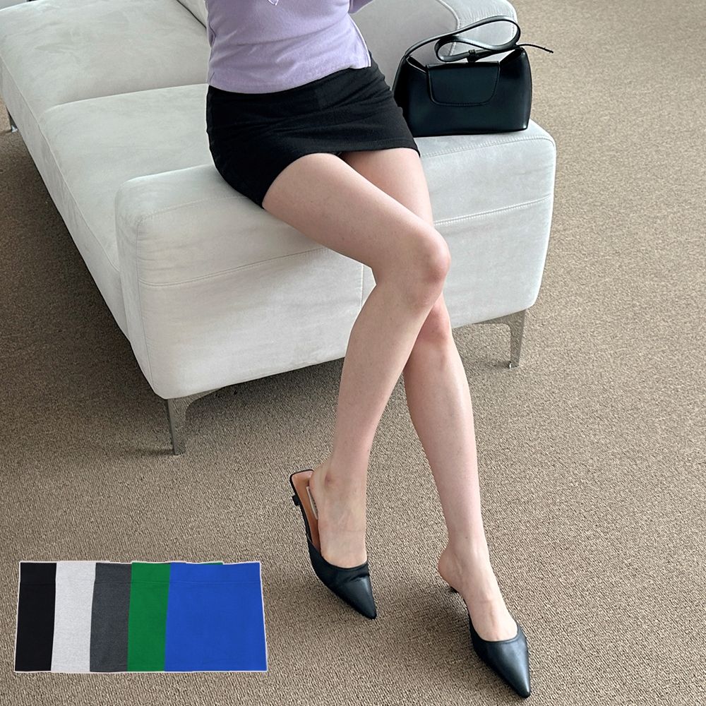 슬림핏 정장 오피스룩 무지 H치마 여성 미니스커트