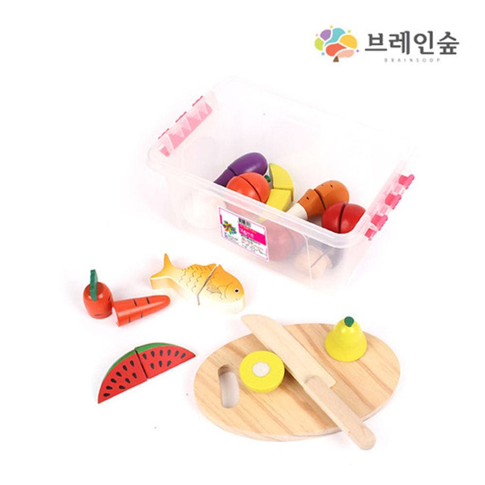 브레인숲 코코 교구교재 원목 커팅푸드 26p VCMM7NNQ