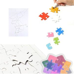그리기퍼즐 종이퍼즐 한국지도 -소 16pcs 50개