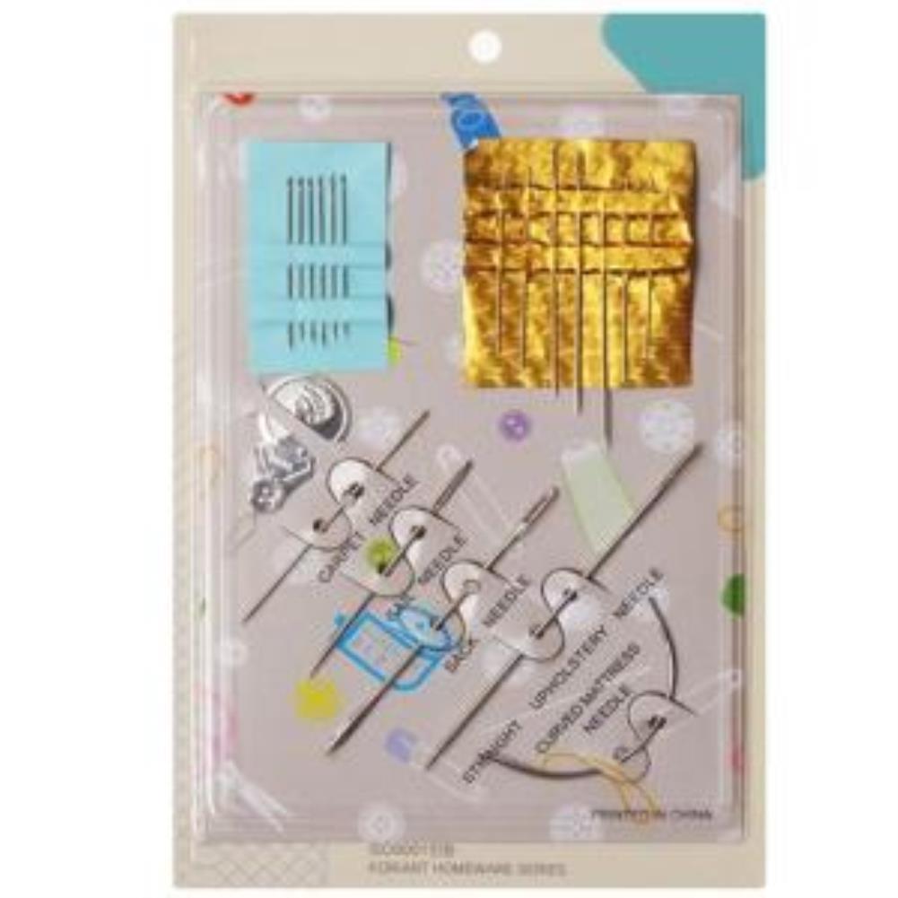 바늘 세트 18Pcs 바늘세트 바늘 다용도바늘 굵은바늘 얇은바늘 굽은바늘 곡선바늘 일반바늘 뜨개바늘 바늘