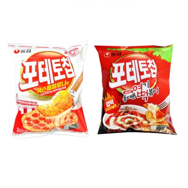 포테토칩세트 잭슨페퍼로니맛1개X엽떡오리지널맛1개