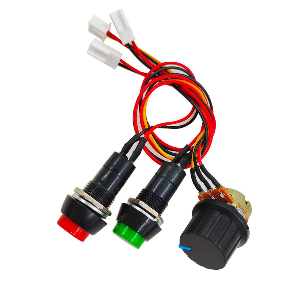 PWM DC 모터 속도 컨트롤러 정방향 역방향 스위치 전기 푸시로드 3A 6V-24V
