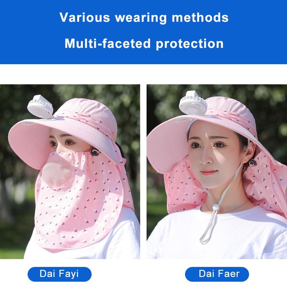 접이 낚시 햇빛차단 선풍기모자 태양 여름 라이딩 해변 야외 모자 자외선 썬캡