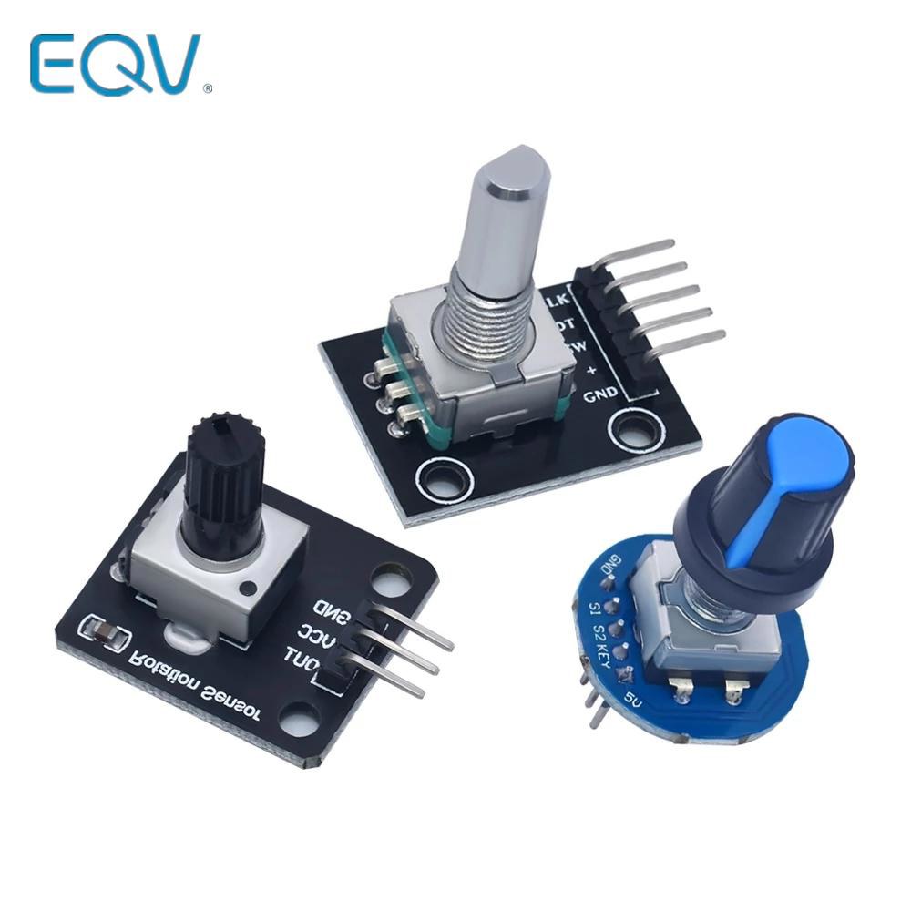 아두이노 브릭 센서 개발 로터리 엔코더 모듈 라운드 오디오 회전 전위차계 노브 캡 EC11