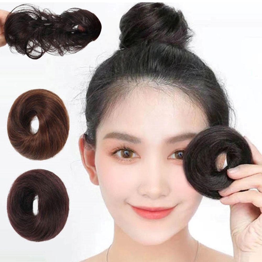 여성 올림머리 똥머리 풍성한 볼륭 고무줄 헤어 밴드
