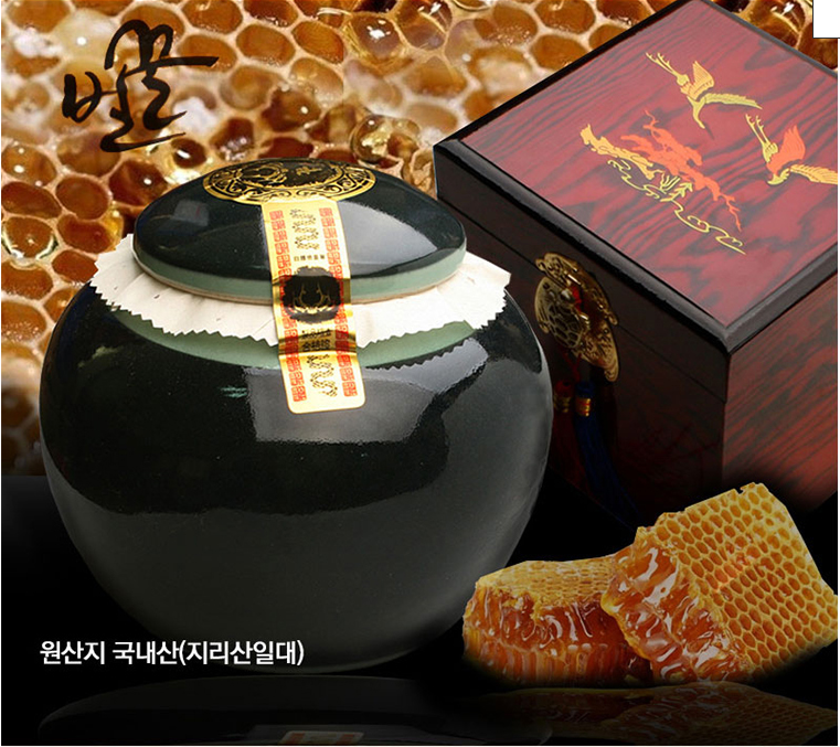 이레홍삼공사 토종꿀 고가구흑상감운학토종꿀 X 2400g