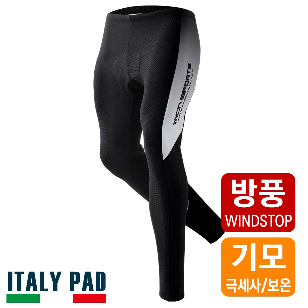 엠씨엔 MCN 겨울 방풍 기모 그레이스케일 자전거바지 팬츠