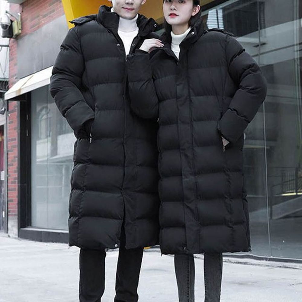 보온성 남성 겨울 외출 부드러운 퍼 롱 패딩