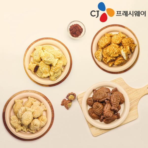 CJ프레시웨이공식국민간식붕어빵호떡 4종 묶음