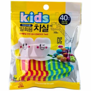 홈스피아 어린이 일회용 치실 아동용 40개입 3세이상 X 2세트