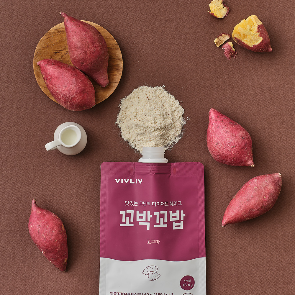 리빙라이프 꼬박꼬밥 한끼 쉐이크 고구마맛 40g