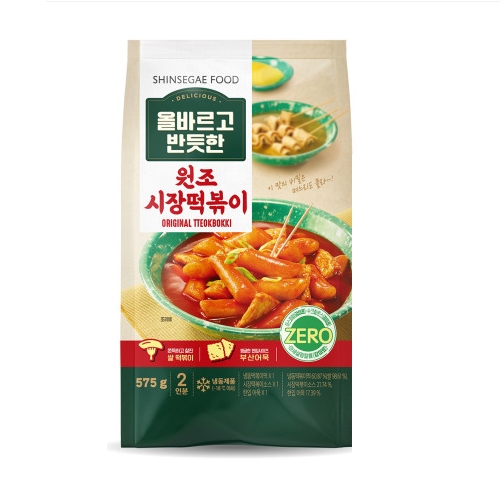 신세계푸드 올바르고반듯한 원조 시장떡볶이 2인분 575g