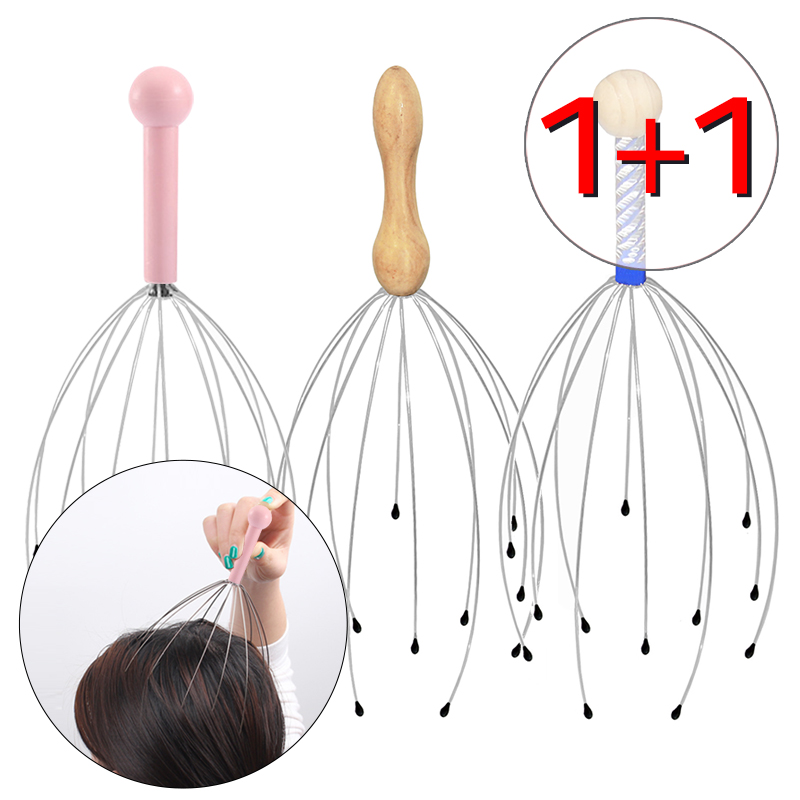 세운물류 두피마사지기 1P 1P 2P 핸디두피마사지기 2개 머리 두피 지압기 2개안마기 머리마사지기 심플 핸디 두피마사지기 색상임의 1P 1P