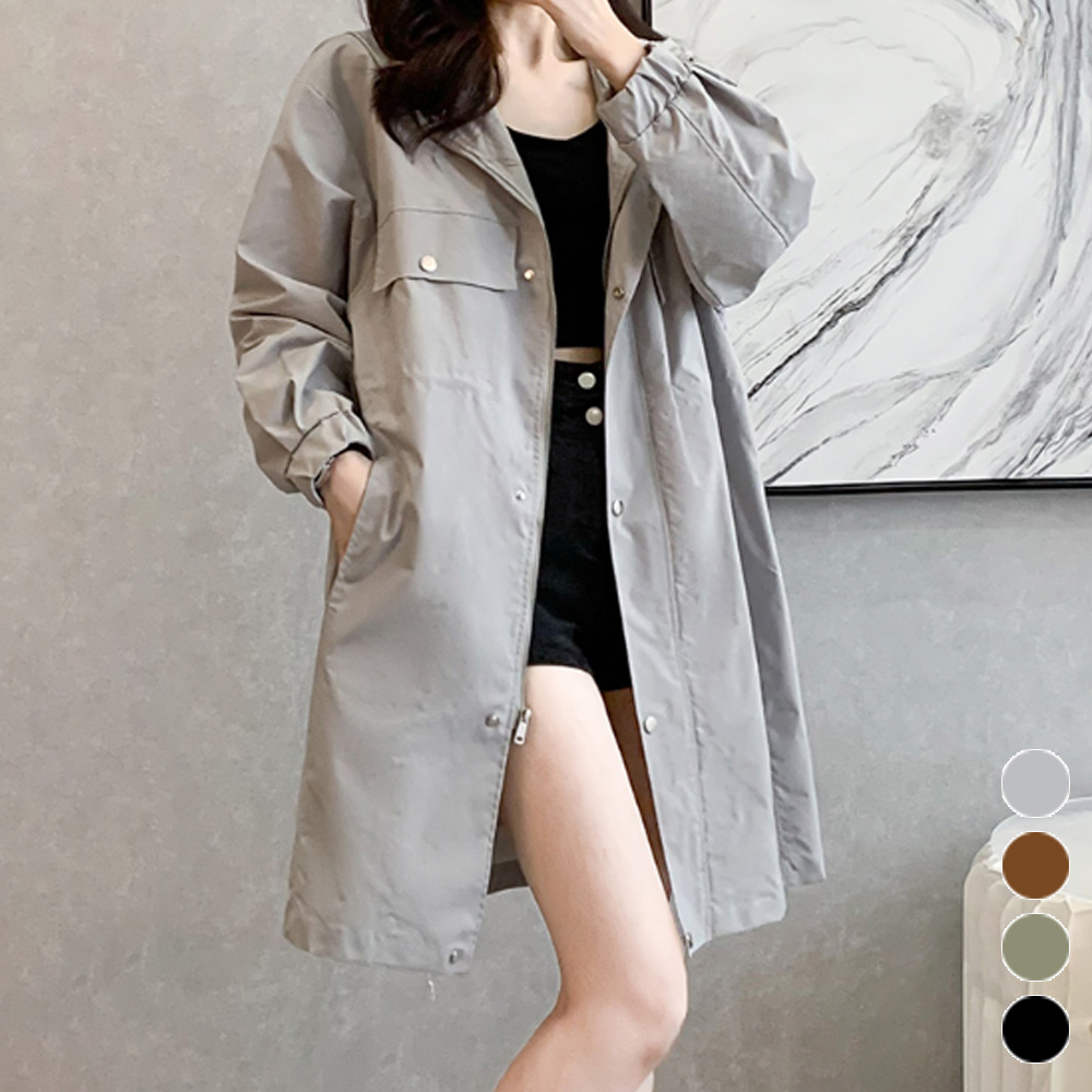 아뗄릭 후디 심플 데일리 사파리 점퍼 02801