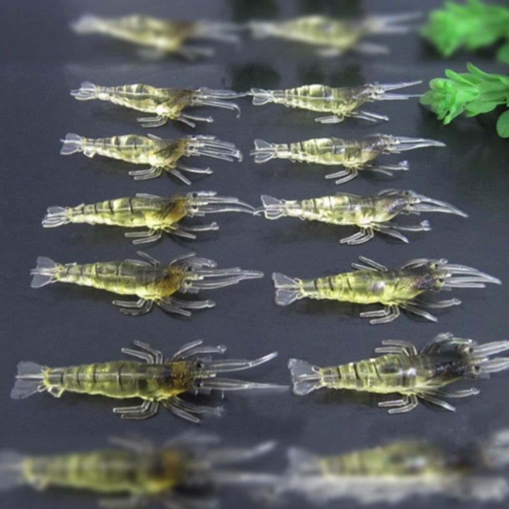 소프트 베이트 10pcs 편리한 가짜 미끼 실리콘 루어 새우