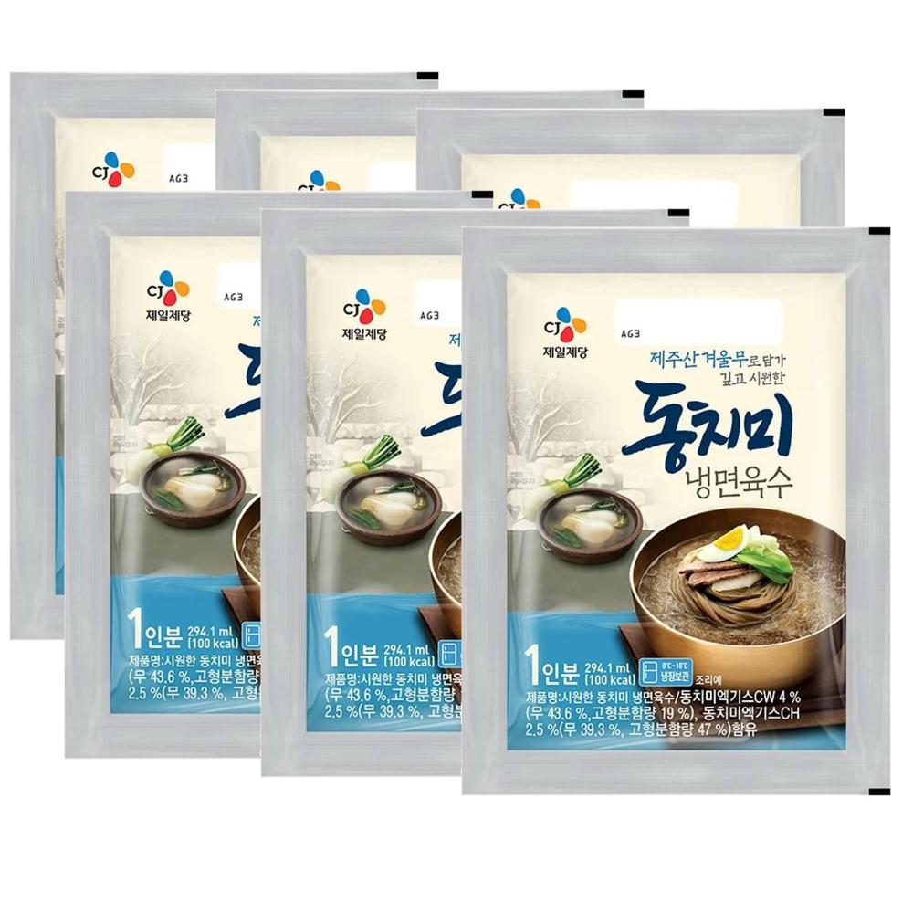 CJ 제일제당 동치미냉면육수 300g 6개