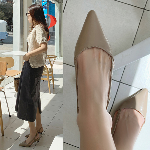 더옷장 에이모드 슬링백키튼힐 굽4cm 240