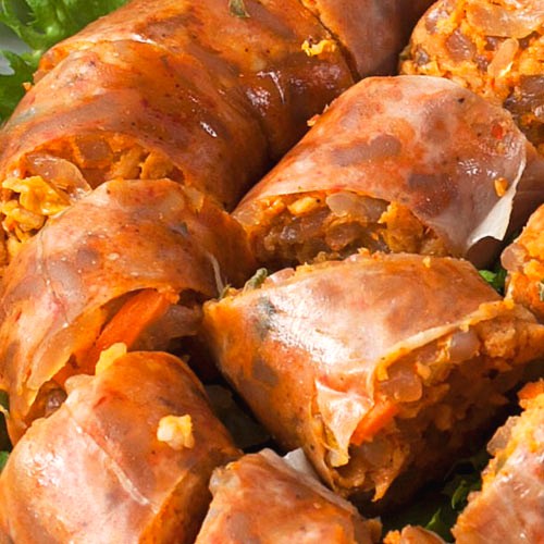 미진식품 매콤한 김치순대 냉동 1개 500g